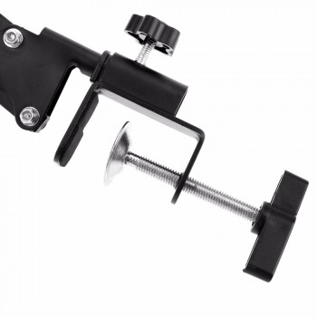 Metal Adjustable Mic Desk Stand Live Radio Recording Microphone Phone Foldable Stand Holder Metal Material Loading 2KG