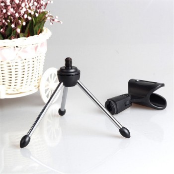 2017 Newest Adjustable Metal Desk Top Mic Microphone Clamp Clip Holder Stand Tripod Wholesale Price High Quality Jan20