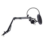 NB-35 Microphone Scissor Arm Stand and Table Mounting Clampamp;NW Filter Windscreen Shield amp; Metal Mount Kit