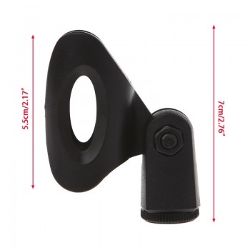 Flexible Microphone Mic Stand Accessory Plastic Clamp Clip Holder Mount Black
