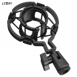 LEORY Universal Plastic Mic Studio Microphone Mic Shock Mount Holder Microphone Mic Stand For Large Diaphram Condenser Mic Clip