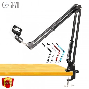 NB 35 Stand For Microphone Suspension Arm Adjustable Metal Boom Scissor Arm Holder With Mic Clip Table Mounting Clamp For BM 800
