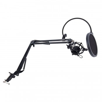 NB-35 Microphone Scissor Arm Stand and Table Mounting Clampamp;NW Filter Windscreen Shield amp; Metal Mount Kit