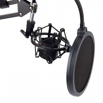 NB-35 Microphone Scissor Arm Stand and Table Mounting Clampamp;NW Filter Windscreen Shield amp; Metal Mount Kit