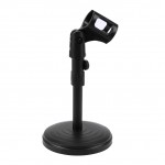 Foldable Desktop Tripod Mic Stand Adjustable Angle Foldable Table Tops Microphone Mount Holder Stand Bracket Plastic Black