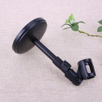 Foldable Desktop Tripod Mic Stand Adjustable Angle Foldable Table Tops Microphone Mount Holder Stand Bracket Plastic Black
