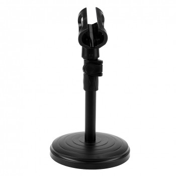 Foldable Desktop Tripod Mic Stand Adjustable Angle Foldable Table Tops Microphone Mount Holder Stand Bracket Plastic Black