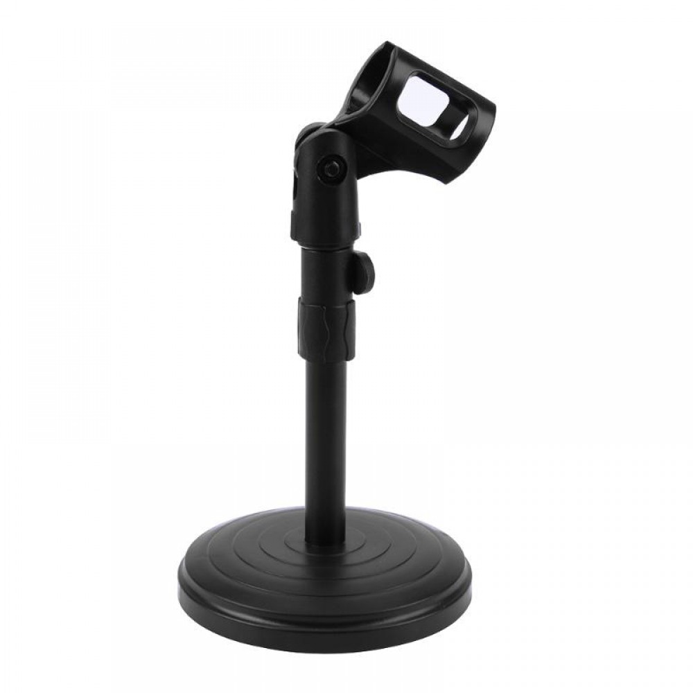ALLOYSEED Foldable Desk Table Microphone Stand Computer Mic Tripod Stand Angle Adjustable Folding Holder Mount Base
