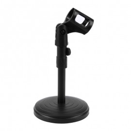 ALLOYSEED Foldable Desk Table Microphone Stand Computer Mic Tripod Stand Angle Adjustable Folding Holder Mount Base