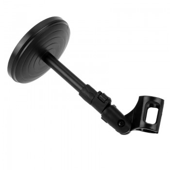 ALLOYSEED Foldable Desk Table Microphone Stand Computer Mic Tripod Stand Angle Adjustable Folding Holder Mount Base