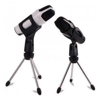 Portable Microphone Desktop Triangle Bracket Adjustable Mic Stand Conference Live Shockproof Microphone Tripods Bracket Holder