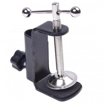 Microphone Stand Holder Auction Support Port Microphone Black Steel + Aluminum Alloy Adjustable Base
