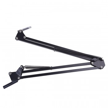 Microphone Stand Holder Auction Support Port Microphone Black Steel + Aluminum Alloy Adjustable Base