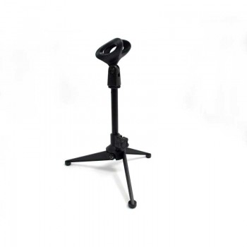 GEVO Professional Adjustable Desktop Handheld Table Tripod Microphone MIC Stand Holder with Clip Mount Shock for KTV Karaoke