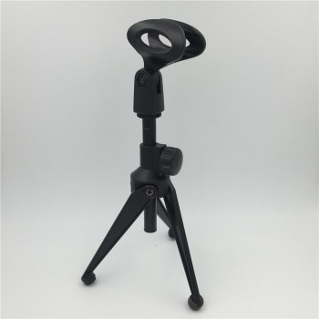 GEVO Professional Adjustable Desktop Handheld Table Tripod Microphone MIC Stand Holder with Clip Mount Shock for KTV Karaoke