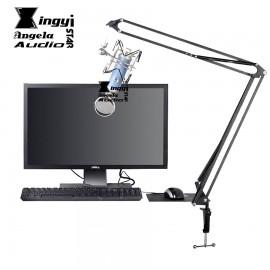 Broadcast Suspension Scissor Arm Stand For NB35 Blue Yeti Table Desk PC Recording Microphone Holder Boom Clip Shock Mount Clamp