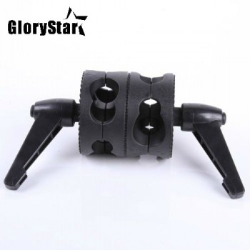 Glory Star Swivel Dual Head Grip Holder Bracket for Photo Studio Boom Reflector Arm Support Dual Grip Head Angle Clamp