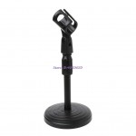 Foldable Desktop Tripod Mic Stand Adjustable Angle Foldable Table Tops Microphone Mount Holder Stand Bracket Plastic Black
