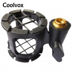 On Stage Handheld Microphones Stand Shock Mounting Clamp Dynamic Mic Suspension Boom Scissor Arm Stand Holder Black MIKE Clip