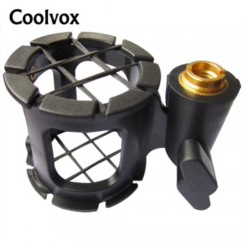 On Stage Handheld Microphones Stand Shock Mounting Clamp Dynamic Mic Suspension Boom Scissor Arm Stand Holder Black MIKE Clip