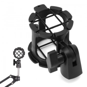 NB04 Bearable Handheld Condenser Microphone Shock Mount Clip Mic Holder Stand