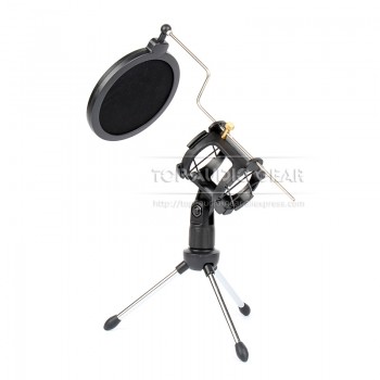 Desktop Shockproof Mic Stand Microphone Stand Clip Holder Pop Filter Shock Mount For Oktava MK012 MK 012 MK101 MK102 MK103 MK104