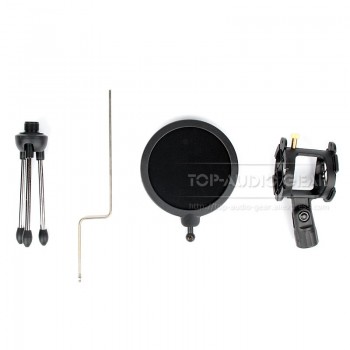 Desktop Mic Stand Tripod Microphone Stand Clip Holder Shock Mount For AKG C451B C391B SE300B SE 300B Pop Filter Mesh Windscreen