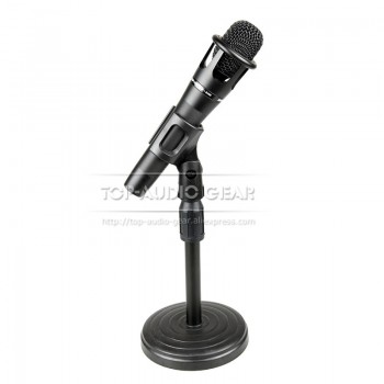 Free Shipping Round Base Desktop Mic Stand Table Desk Top Microphone Stand Boom Clip Holder Mount Clamp Clasp Adjustable Height