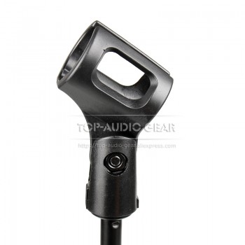 Free Shipping Round Base Desktop Mic Stand Table Desk Top Microphone Stand Boom Clip Holder Mount Clamp Clasp Adjustable Height