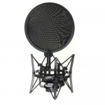 Audio Mic Microphone Shock Mount Stand Holder with Integrated Pop Filter Screen  Microphone Mic Professional Shock Mount