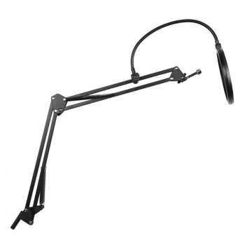 ALLOYSEED Vocal Recording KTV Karaoke Microphone Arm Holde Suspension Boom Scissor Stand Holder Mic Floor Mount Support Bracket