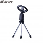 Elistooop Mini Portable Table Tops Microphone Tripod Zinc Alloy Mic Stand Bracket Desktop Adjustable Microphones Tripods Holder