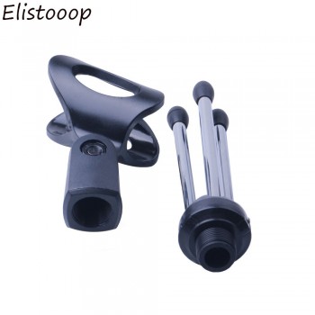 Elistooop Mini Portable Table Tops Microphone Tripod Zinc Alloy Mic Stand Bracket Desktop Adjustable Microphones Tripods Holder