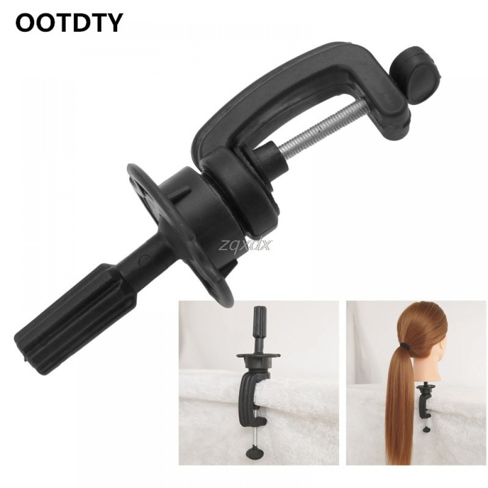 Cosmetology Mannequin Head Wigs Stand Holder Desk Clamp Adjustable Hair Tool