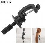 Cosmetology Mannequin Head Wigs Stand Holder Desk Clamp Adjustable Hair Tool
