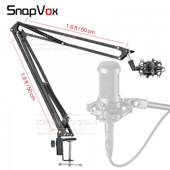 Suspension Scissor Arm Tabletop Mic Stand Boom Clip Holder Shock Mount For AUDIO TECHNICA AT 2020 2035 ATR 2500 Microphone Stand
