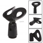 OOTDTY Flexible Microphone Mic Stand Accessory Plastic Black Clamp Clip Holder Mount