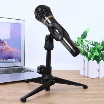 Professional PC-03 Adjustable Foldable Desktop Table Holder Microphone Tripod MIC Stand Mount Clip Mount Shock For Karaoke