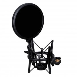 Professional microphone Stand holder with integrated microphone Mic shield filter
