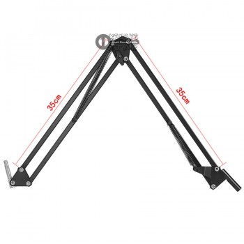 Desktop Scissor Arm Stand Boom Mic Clip Suspension Fits For Audio Technica Microphone Spider Shock Mount Wind Screen Pop Filter