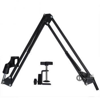 Desktop Scissor Arm Stand Boom Mic Clip Suspension Fits For Audio Technica Microphone Spider Shock Mount Wind Screen Pop Filter