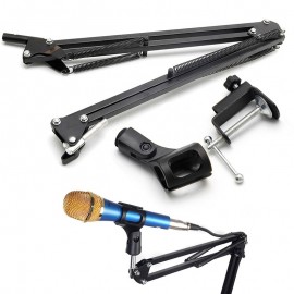 OOTDTY NB35 Microphone Foldable Tripod Table Capacitance Arm Moving Mic Stand Holder