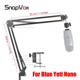 Desktop Suspension Scissor Arm Stand For Blue Yeti Nano Table Desk Top Recording Microphone Stand Boom Mic Holder Mount Clamp