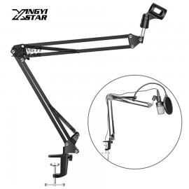 Desktop Scissor Arm Stand Microphone Holder Mic Desk Cantilever Support For Broadcasting Recording Spider Mount Shock Suspension