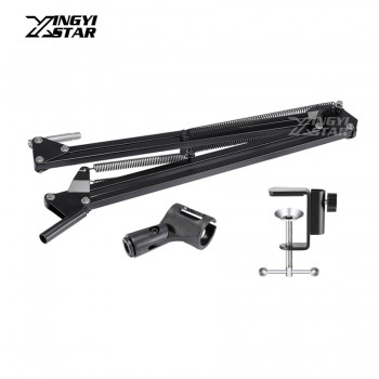 Desktop Scissor Arm Stand Microphone Holder Mic Desk Cantilever Support For Broadcasting Recording Spider Mount Shock Suspension