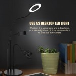 360 Degree 3-in-1  Long Arm Flexible Bracket Stand With Dimmable LED Fill Light Selfie Ring Light Microphone For Live Stream