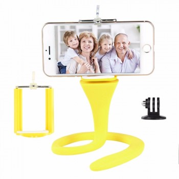 Mini Camera Tripod Mount Banana Pod for Gopro Xiao Mi Yi SJ4000 action camera for iphone7 6s car headrest selfie stick