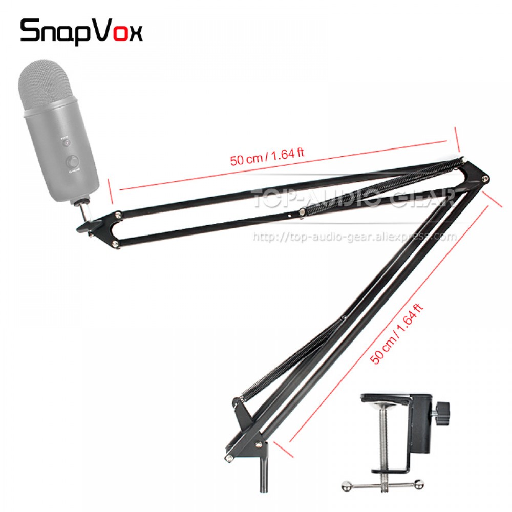 Suspension Scissor Arm Table Desk Top Desktop Tabletop Mic Stand Boom Clip Holder Mount For Blue Yeti Pro Microphone Stand