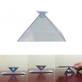 3D Hologram Pyramid Display Projector Video Stand Universal For Smart Mobile Phone New Arrival