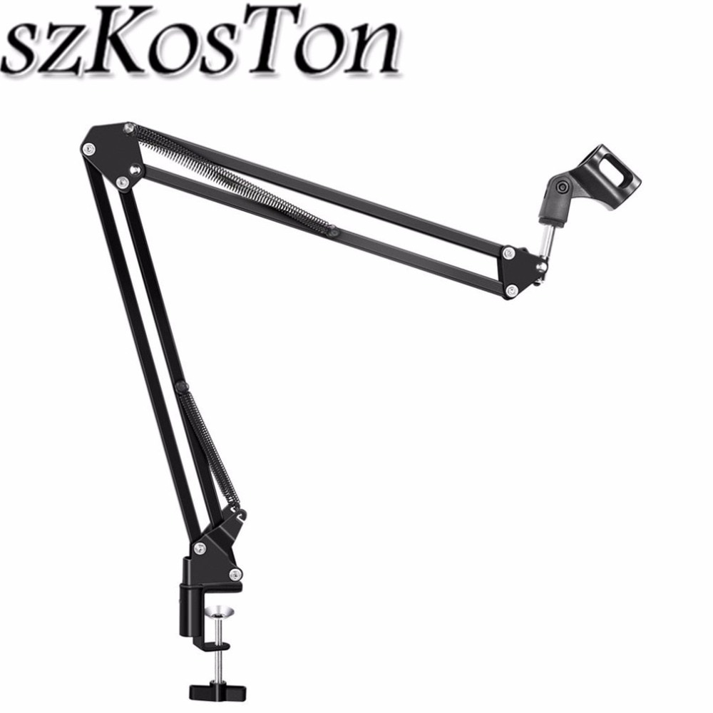szKosTon Steel Adjustable Folding bm 800 Condenser Microphone Stand Microphone Mount Mic Shock Mount Mic Holder Mic Stand
